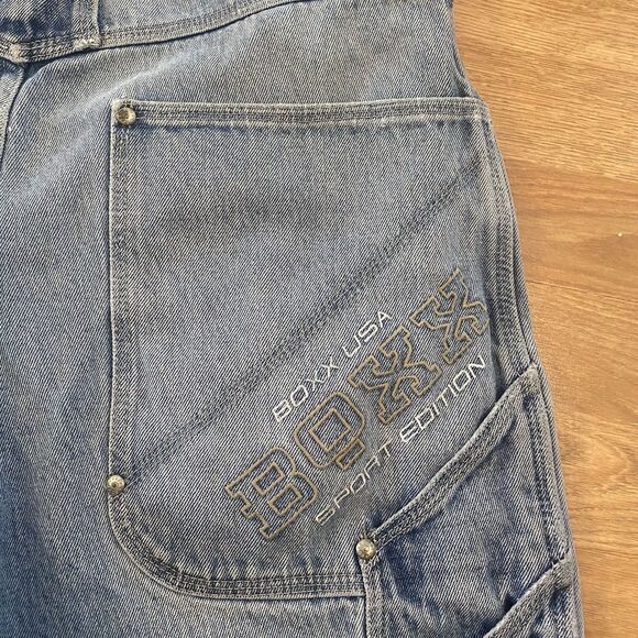 Vintage Boxx Jeans USA Sport Edition denim carpenter shorts Size 36W - Picture 5 of 13